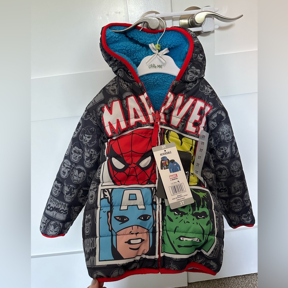 3T Marvel Reversible Fleece Lined Jacket